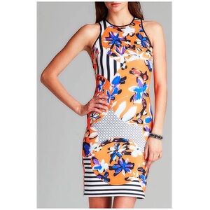 Clover Canyon Floral Discs Neoprene Dress S